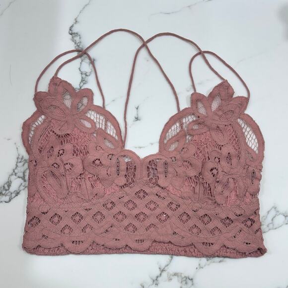 Free People Bralette Dusty Rose Color Size Large - Picture 1 of 11